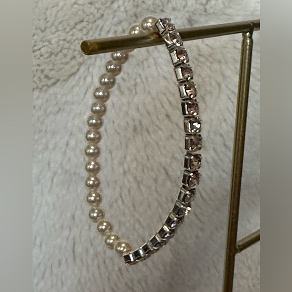 "Shinny & Pearls" Sweet stretchy bracelet - Picture 4 of 5